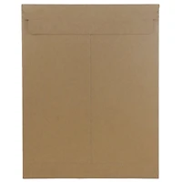 JAM Paper 9" x 11.5" Brown Kraft Flat Photo Mailer Peel & Seal Closure Envelopes, 6ct.