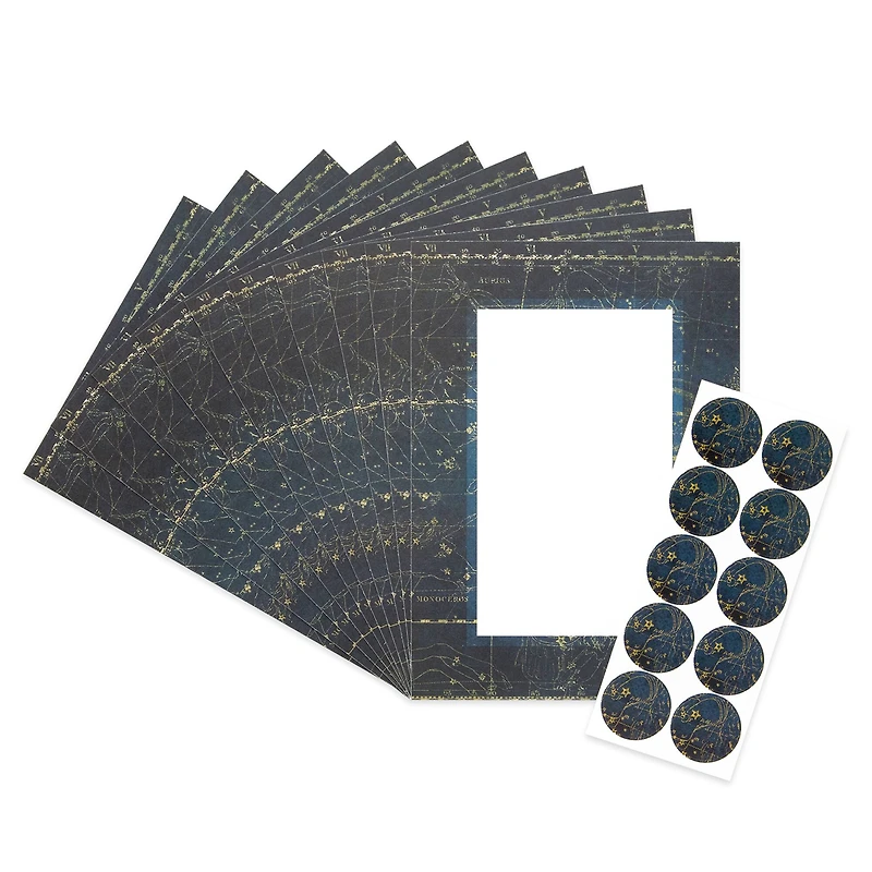 12 Packs: 10 ct. (120 total) 5" x 7" Celestial Flat Cards & Envelopes by Recollections™