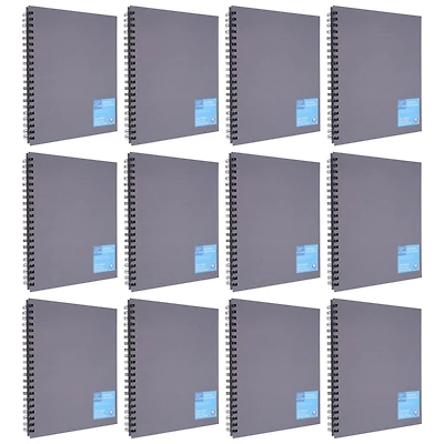 12 Pack: Gray Wirebound Sketchbook by Artist's Loft™, 8.5" x 11"