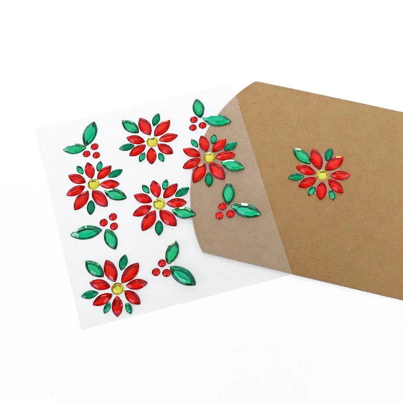 Poinsettia Bling Stickers by Recollections™
