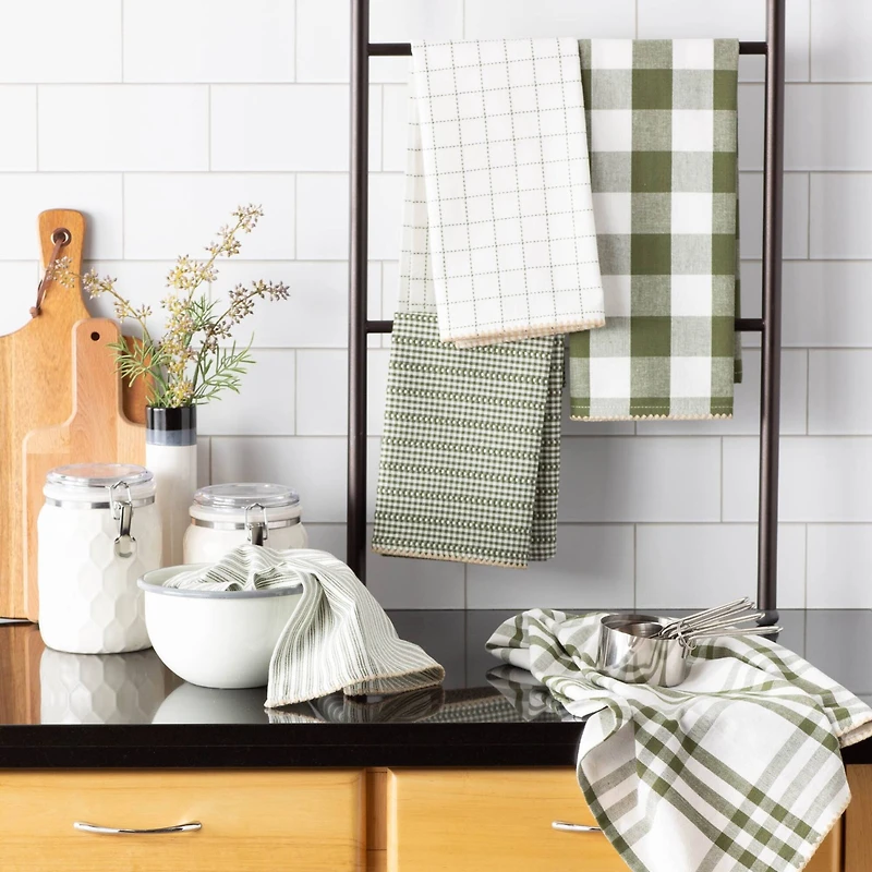 DII® Sage Farmhouse Woven Dishtowel Set