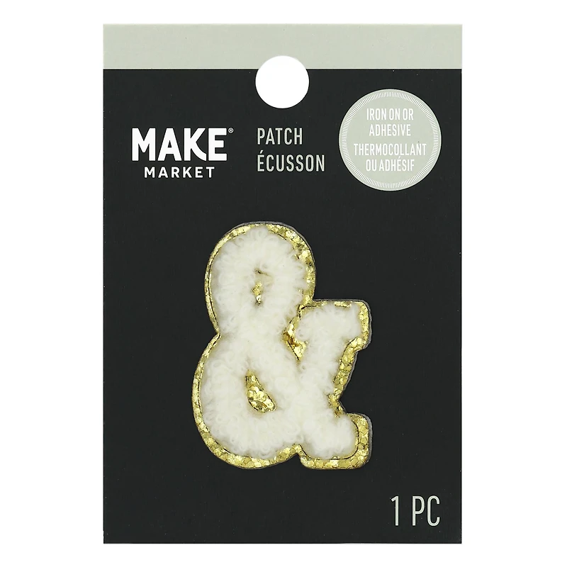 1.5" White Chenille Patch by Make Market