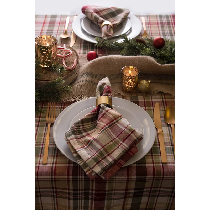 DII® 52" Give Thanks Plaid Tablecloth