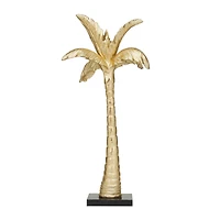 The Novogratz Gold Polystone Coastal Nature Sculpture, 9" x 7" x 20"