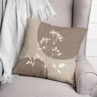 18" Neutral Boho Botanical Indoor/Outdoor Pillow