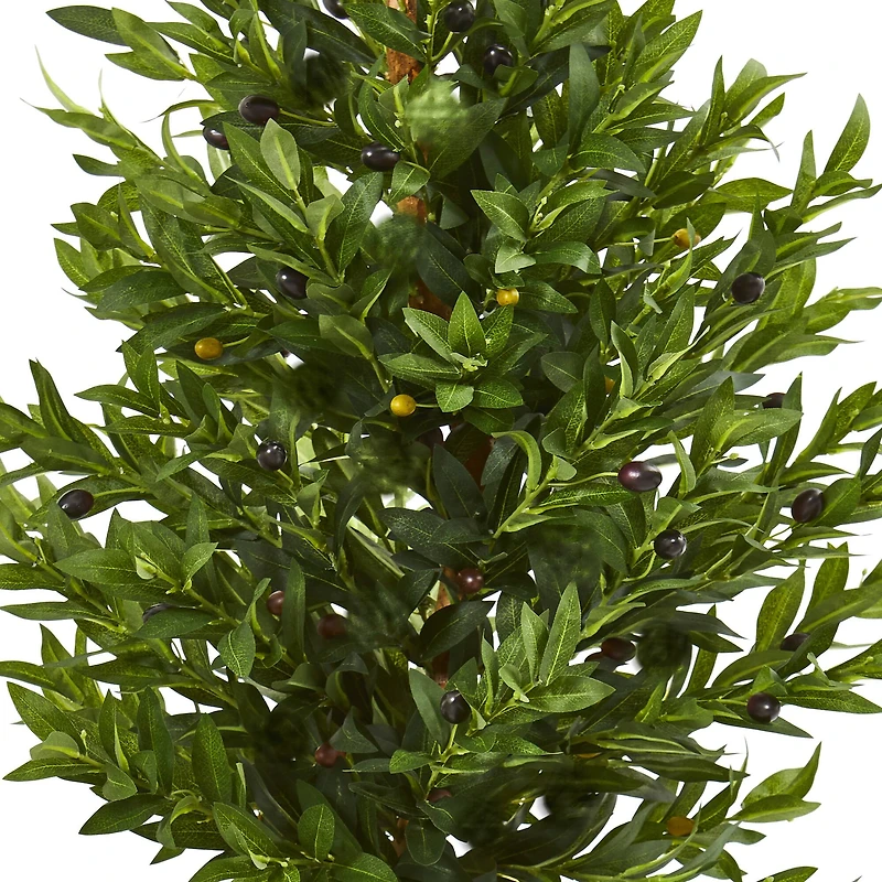 3.5ft. Green Olive Cone Topiary Tree in Decorative Planter