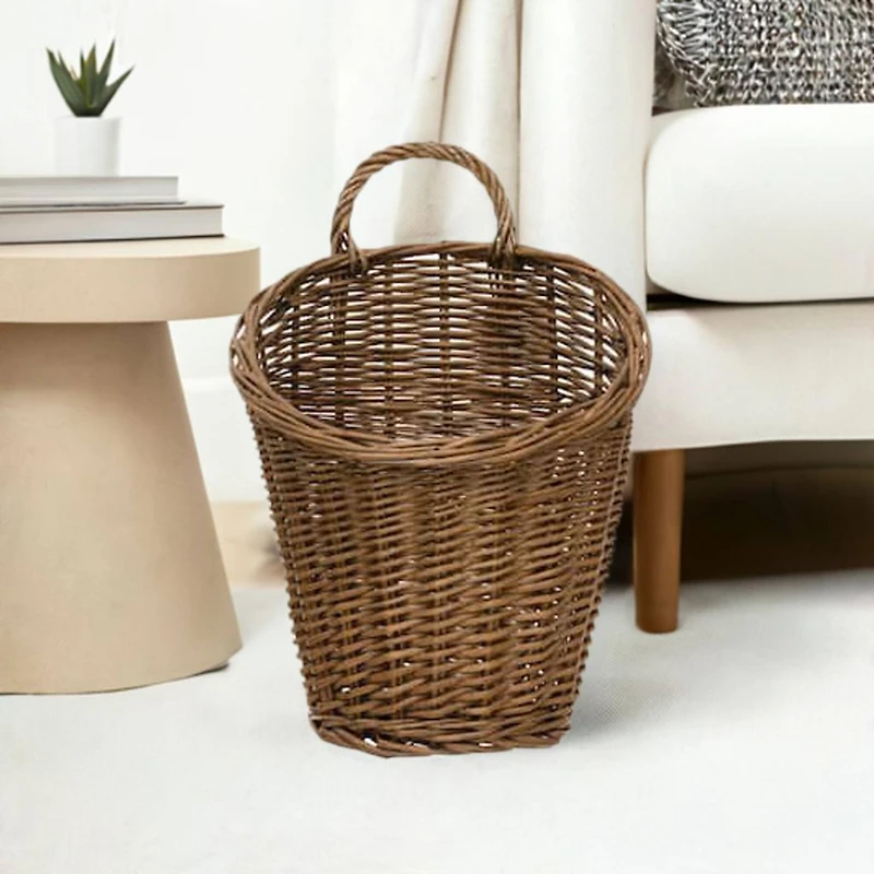 Hello Honey® 15" Rattan Wall Basket with Handle