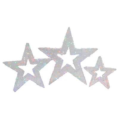 LED Color Changing Stars Outdoor Christmas Décor Set