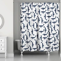 Whale Pattern 71" x 74" Shower Curtain