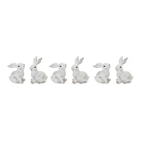 Carved Bunny Figurines Set