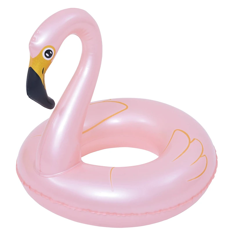 Pool Central® 24" Pink Inflatable Flamingo Swimming Pool Ring Float