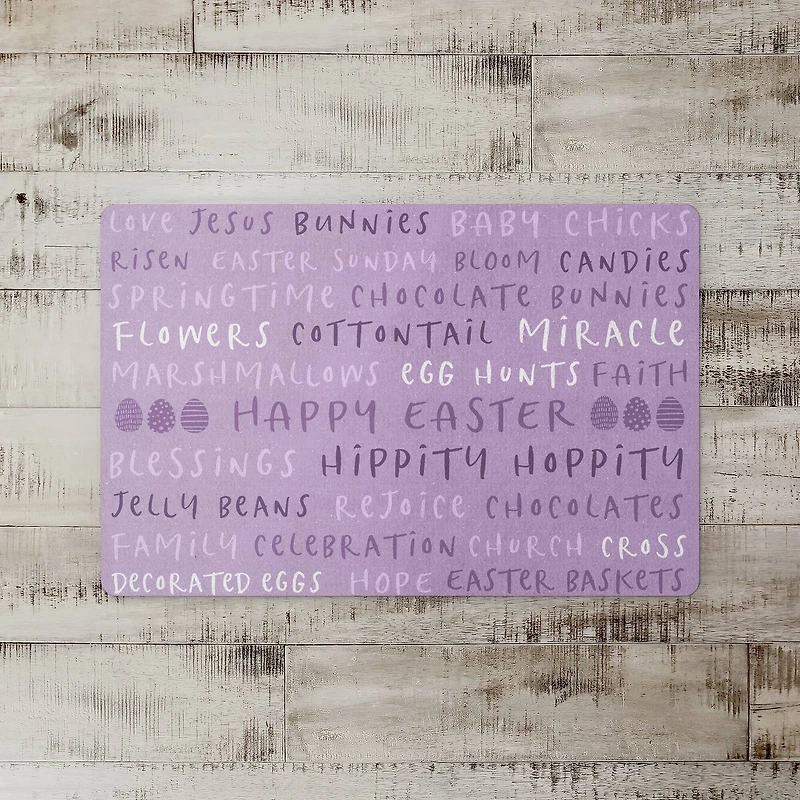 Easter Stuff Purples Mat 27" x 18" Floor Mat