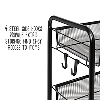 Honey Can Do Black 5-Tier Rolling Storage Cart