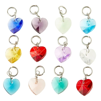 Charmalong™ Multicolored Rhodium Heart Charms By Bead Landing™