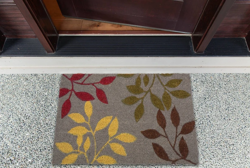 DII® Natural Ferns Vinyl Back Coir Doormat