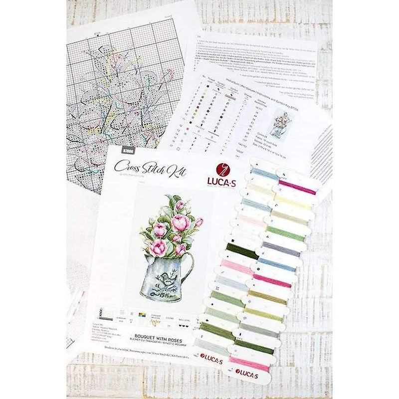 Luca-s Bouquet With Roses Counted Cross Stitch Kit