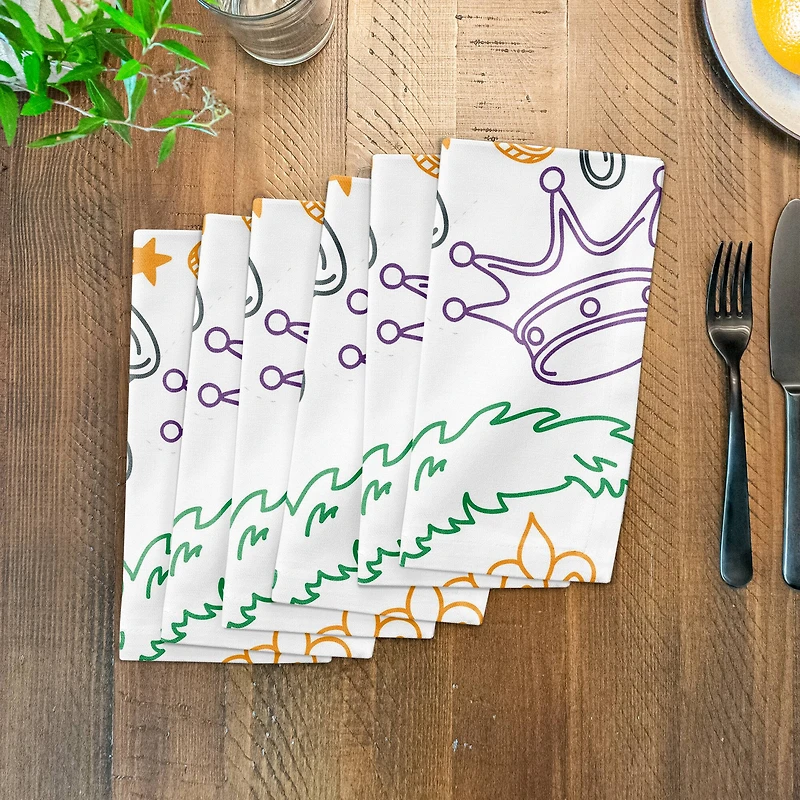 Mardi Gras Graffiti Cloth Napkin
