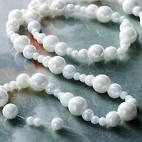 White Marble Glass Round Beads by Bead Landing™