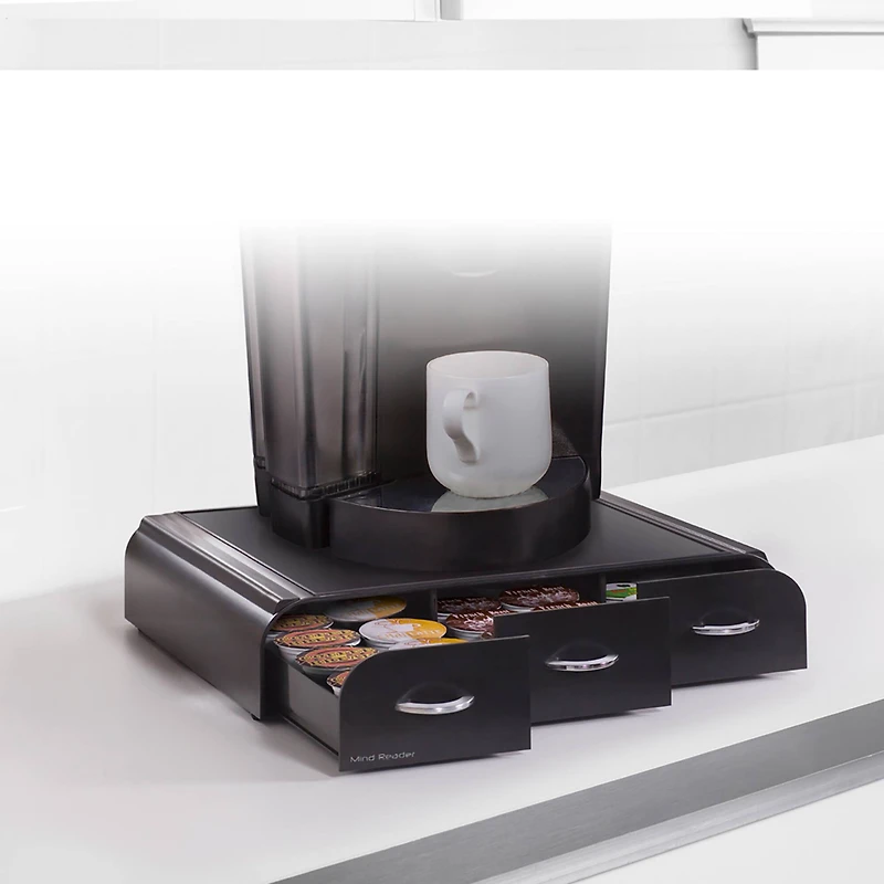 Mind Reader Black 36 Capacity 'Anchor' Triple Drawer Single Serve Coffee Pod Holder