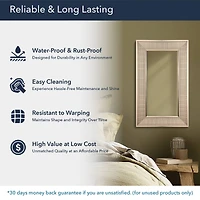 Head West Pave Brushed Nickel Stylish Bathroom & Wall Mirror