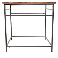 Brown Wood Rustic Accent Table 24" x 24" x 24"