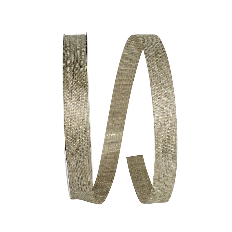 JAM Paper 7/8" x 100yd. Metallic Natural Sparkle Supreme Ribbon