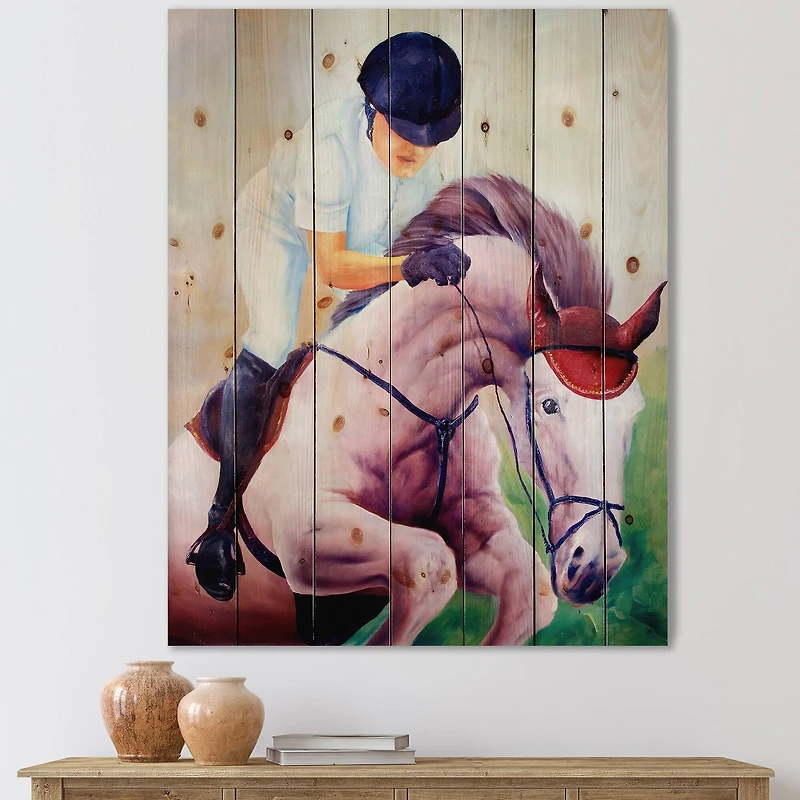 Designart - Jockey On Galoping Horse