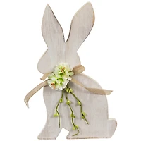 11.25" Distressed Rabbit Silhouette Easter Décor