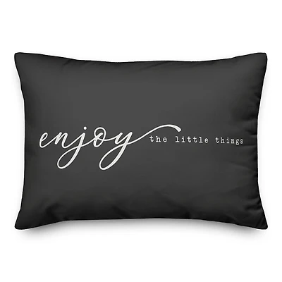 Enjoy The Little Things 20" x 14" Throw Pillow
