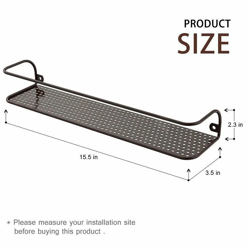 NEX™ Large and Wide Brown Wall-Mounted Spice Storage Rack, 2ct.