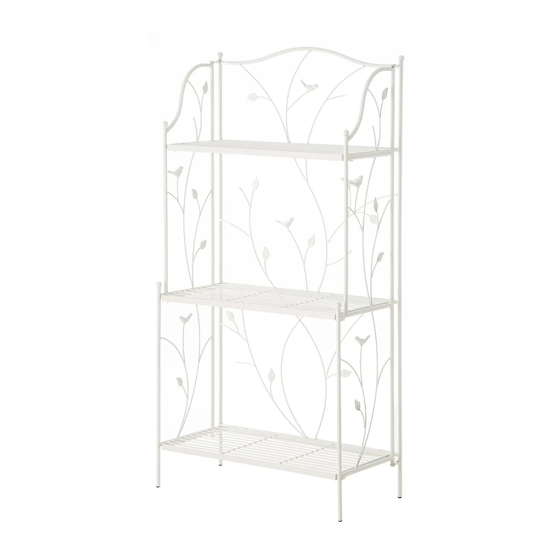 Glitzhome® Rectangular 3-Tiered Metal Shelf Planter Stand