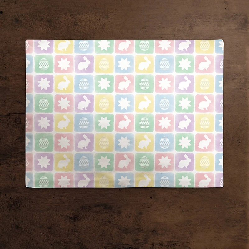 Easter Block Pattern 14" x 18" Poly Twill Placemat