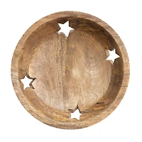 Hello Honey® 11.5" Star Cutout Mango Wood Bowl