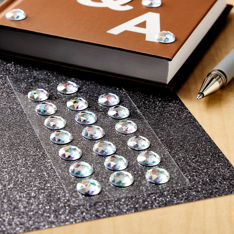 12 Pack: Clear Round Rhinestone Stickers by Recollections™