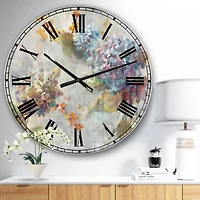 Designart 'Autumn Hydrangea Traditional Wall Clock