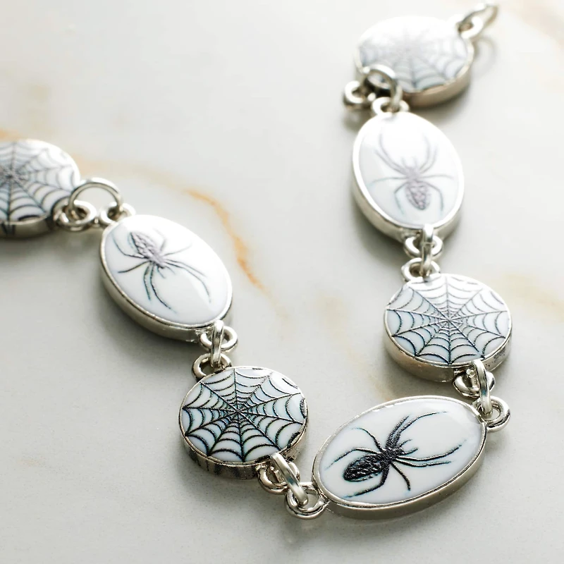 12 Packs: 7 ct. (84 total) Rhodium Spider Print Metal Charms by Bead Landing™