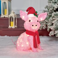 22" Plush Pig Sculpture