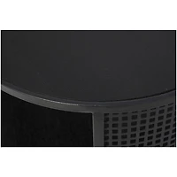 21" Black Metal Open Grid Frame Accent Table