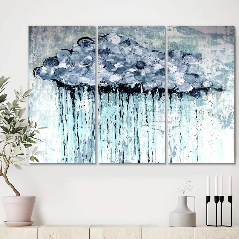 Designart - Rain Cloud - Modern Canvas Art Print