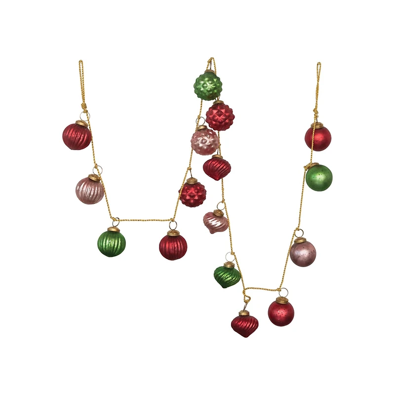 Hello Honey® 6ft. Mercury Glass Ball Ornament Garland