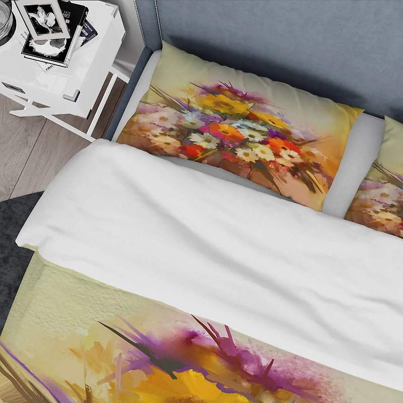 Designart 'Bouquet of Flowers' Traditional Bedding Set