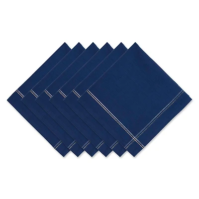 DII® Blue with Silver & Gold Border Napkins, 6ct.