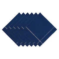 DII® Blue with Silver & Gold Border Napkins, 6ct.