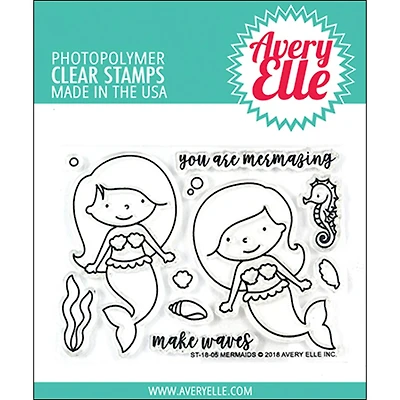 Avery Elle Mermaids Clear Stamp Set