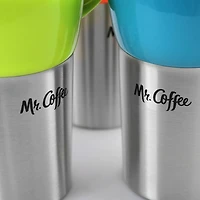 Mr. Coffee Traverse 16oz. Stainless Steel & Ceramic Travel Mug Set