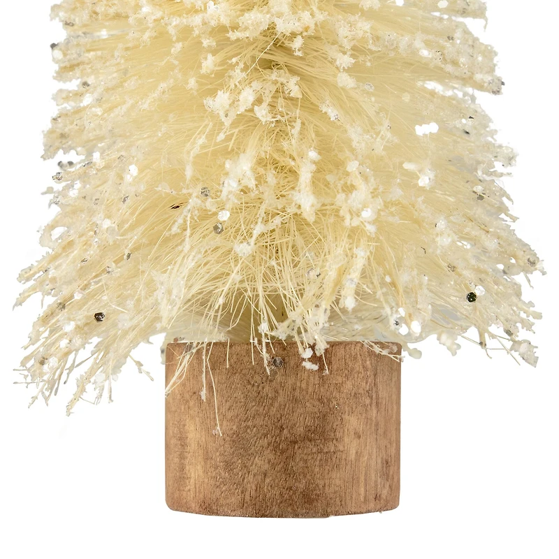 11.5" Unlit Glittered Sisal Artificial Christmas Tree 
