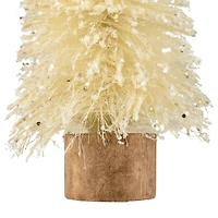 11.5" Unlit Glittered Sisal Artificial Christmas Tree 