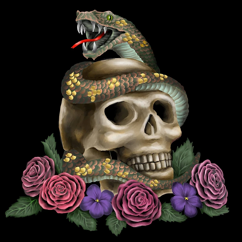 11" x 11" Skull with Snake Canvas Painting Kit by Craft Smart®