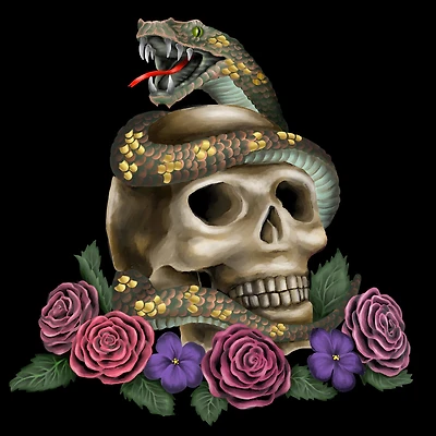 11" x 11" Skull with Snake Canvas Painting Kit by Craft Smart®