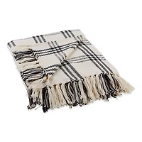 DII® Black Modern Farmhouse Plaid Throw